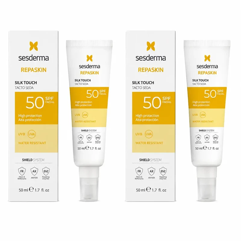 Sesderma Repaskin Tacto Seda SPF50 50 ml, Pack 2
