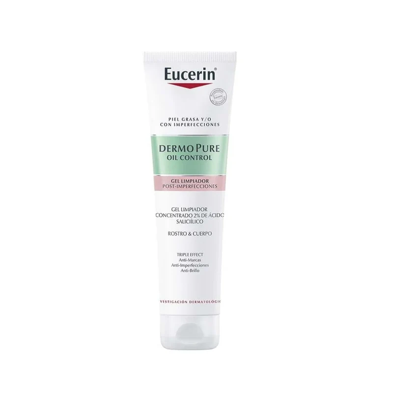 Eucerin Dermo Pure Oil Control Gel Limpiador Post Imperfecciones 150mL