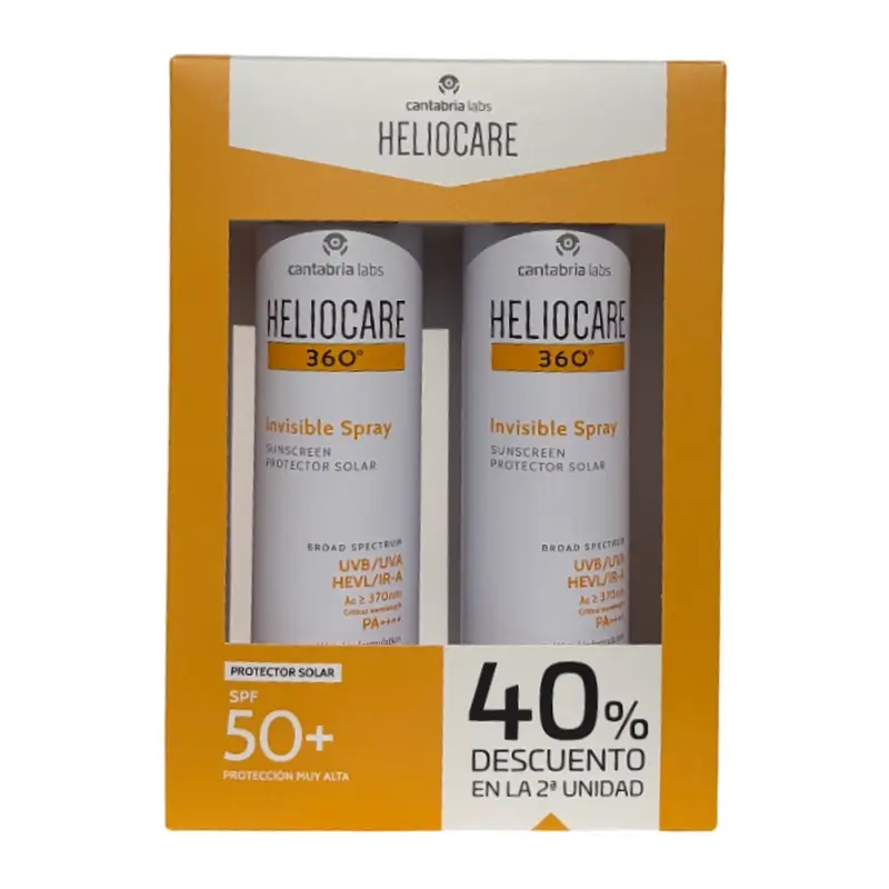 Heliocare Pack Duplo 360 Invisible Spray Spf 50, 2 unidades