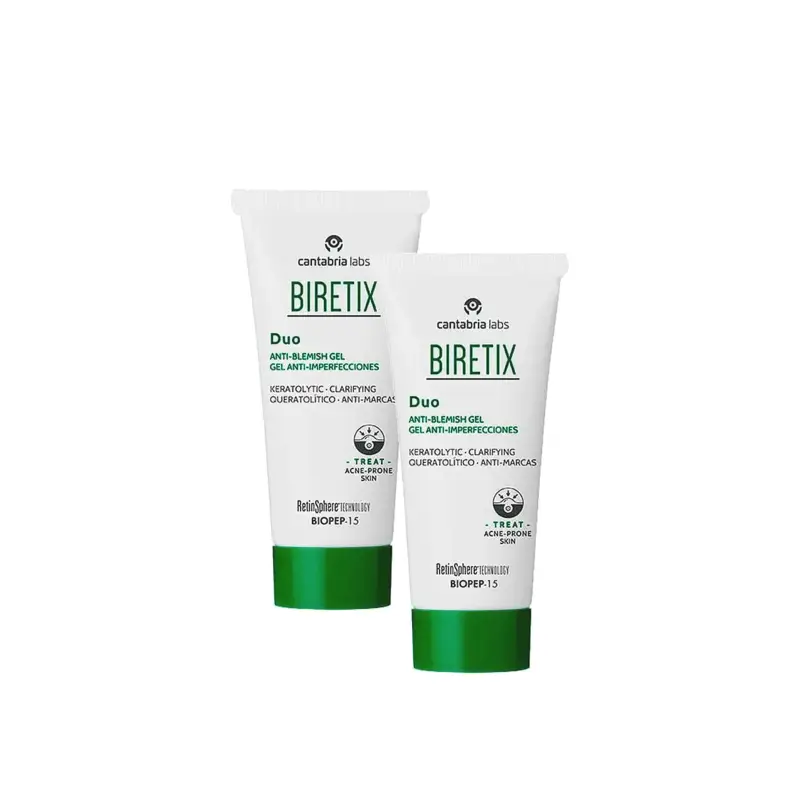 BIRETIX Duo Gel Anti-Imperfecciones Pack 2 x 30 ml