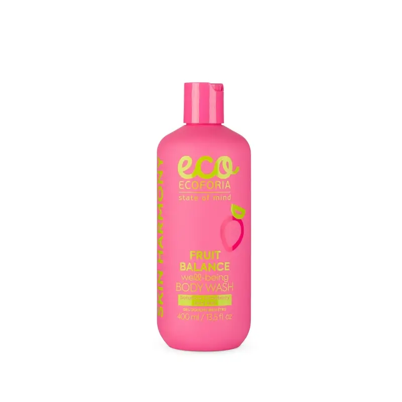 Ecoforia gel de ducha «Bienestar» de fresa y kiwi, 400 ml