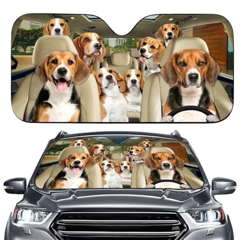 Miomu Parasol para Parabrisas de Auto con Diseño de Mascotas