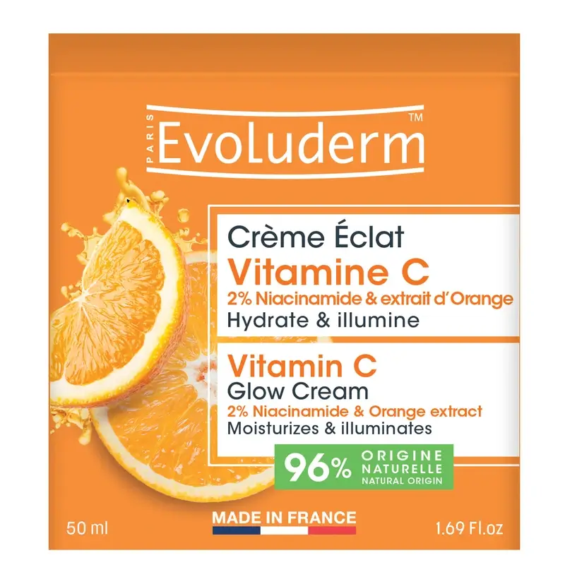 Evoluderm Crema Facial Glow Vitamina C, 50 ml