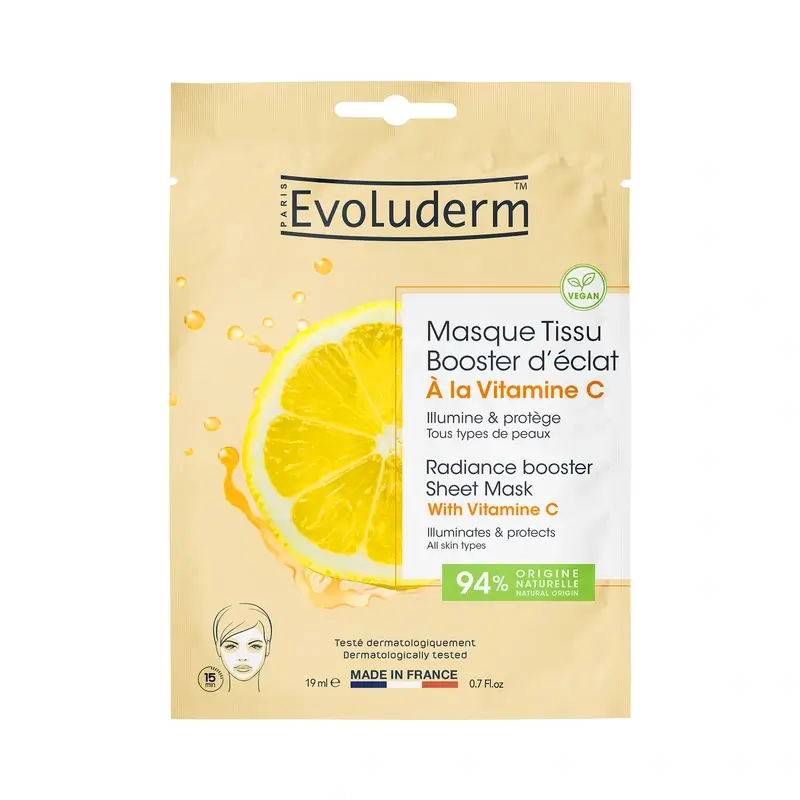Evoluderm Mascarilla De Hoja Con Vitamina C, 1 pc / 19