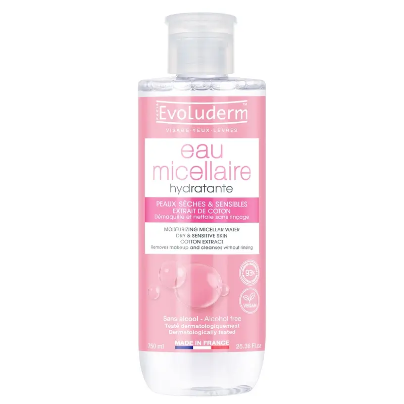 Evoluderm Algodón De Agua Micelar, 750 ml