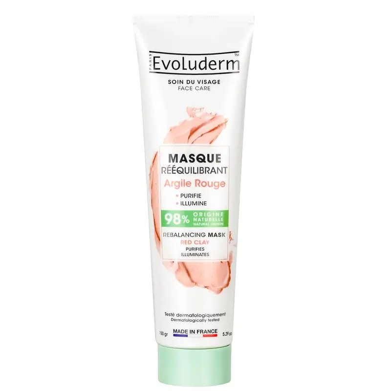 Evoluderm Mascarilla Facial Revitalizante Arcilla Roja, 150 g