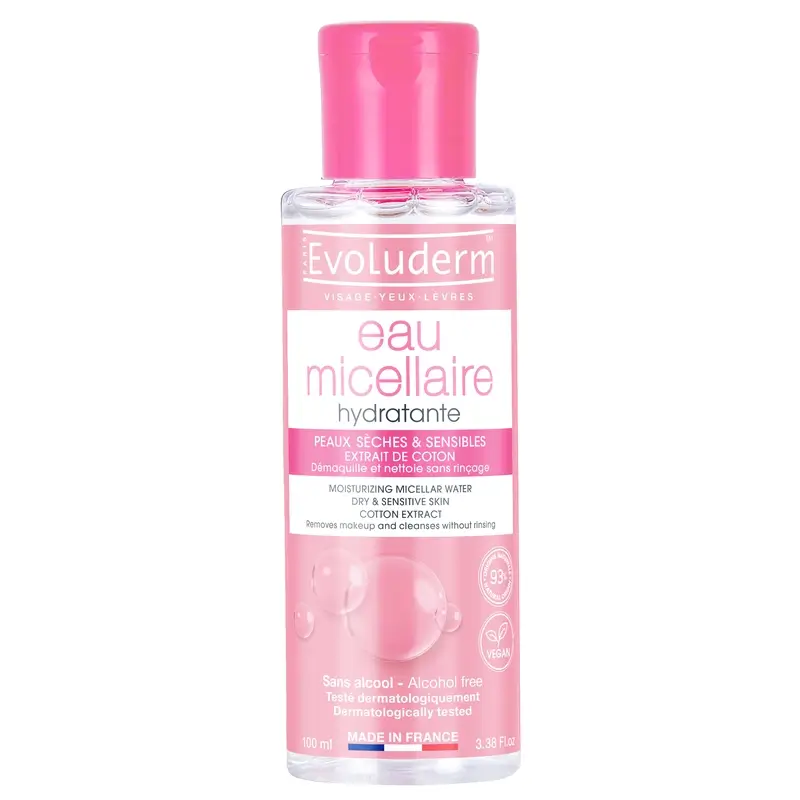 Evoluderm Agua Micelar Pieles Secas/Sensibles, 100 ml