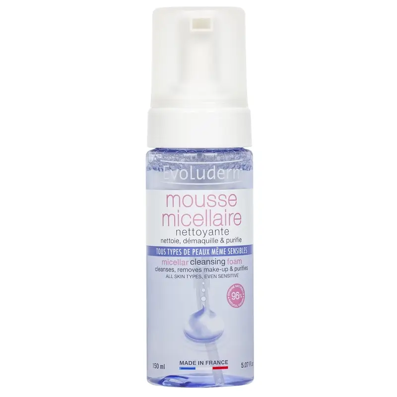 Evoluderm Espuma Limpiadora Micelar - Mousse Micellaire, 150 ml