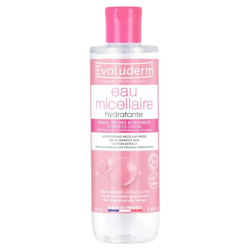 Evoluderm Agua Micelar Pieles Secas/Sensibles, 250 ml