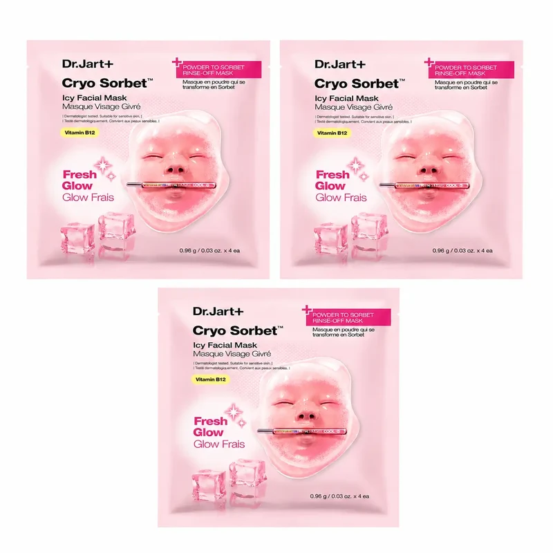 Dr. Jart+ Cryo Sorbet Icy Mascarilla Facial, pack 3