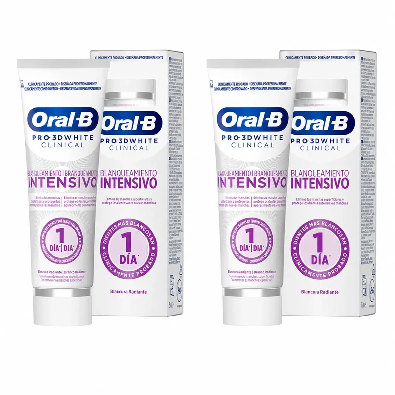 Oral-B Pasta 3Dw Blancura Radiante , 75 ml, pack 2