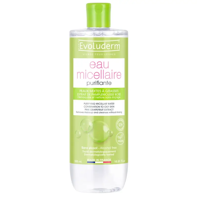 Evoluderm Agua Micelar Pieles Mixtas, 500 ml