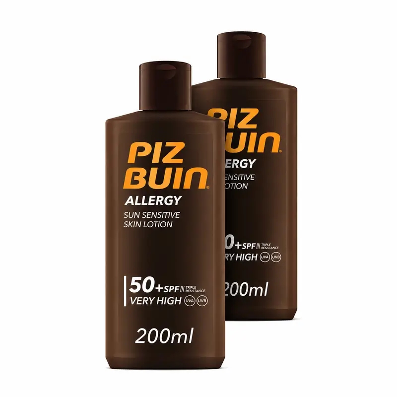 Piz Buin Allergy Crema Solar Corporal SPF50, Pack 2 x 200 ml