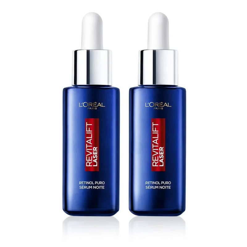 L'Oréal Paris Revitalift Laser Serum Noche Retinol Puro Arrugas Profundas , pack 2