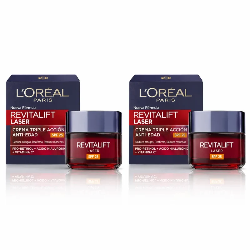 L'Oreal Revitalift Laser Crema Día Spf25 50 Ml , pack 2