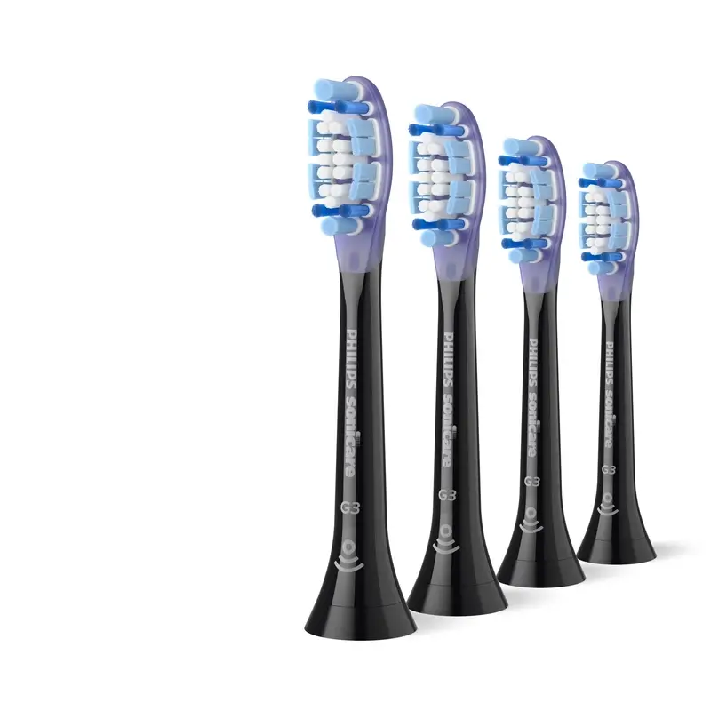 Philips Cabezales Sonicare Diamondclean Negro, Pack 3 Ud