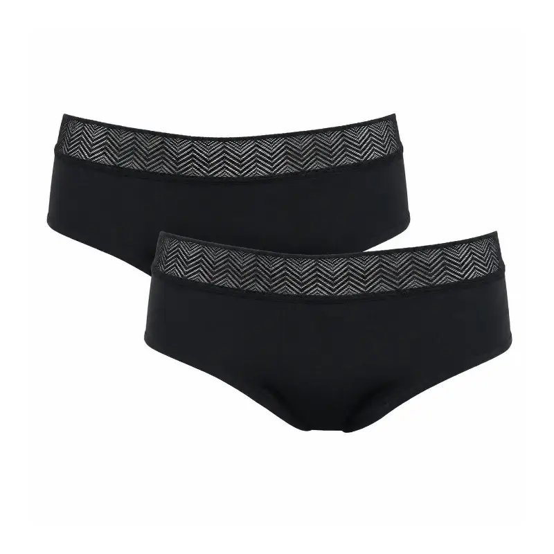 Enna Braga Menstrual Modern Hipster Noche - Flujo Abundante, Talla M, Negro, Pack 2 Uds