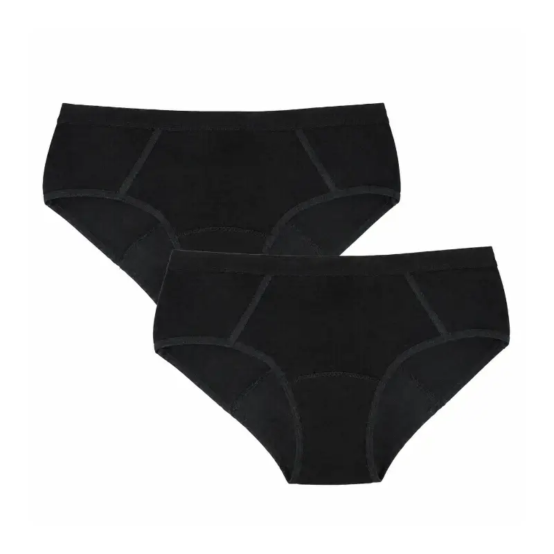 Enna Braga Menstrual Teens Sporty - Flujo Medio, 152 Cm, Negro, Pack 2 Uds
