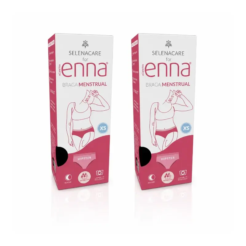 Enna Braga Menstrual Modern Hipster - Flujo Abundante, Talla XS, Pack 2 Uds