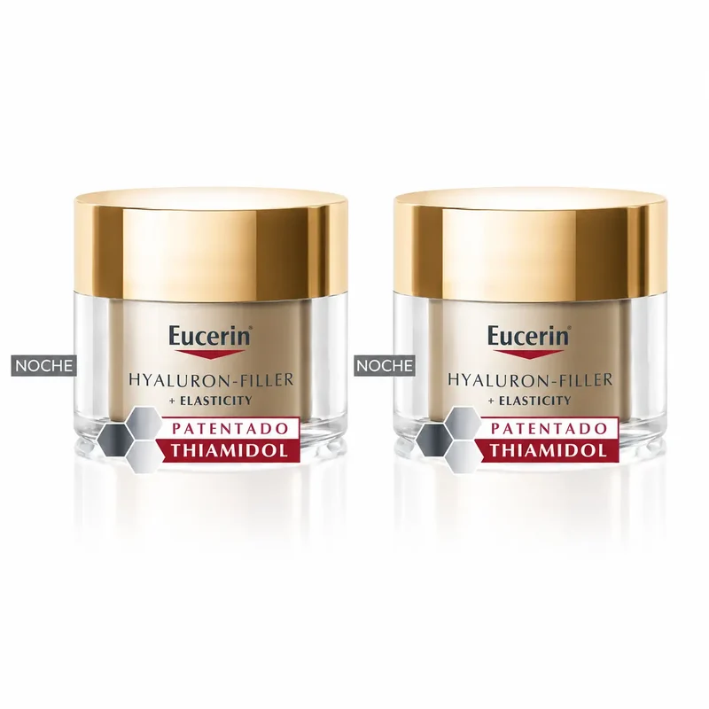 Eucerin Hyaluron Filler + Elasticity Crema De Noche Con Ácido Hialurónico 50 Ml , pack 2