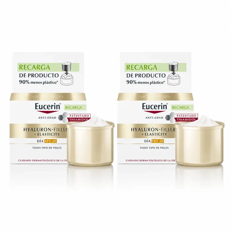 Eucerin Refill Crema De Día Spf30 Hyaluron Filler Elasticity , 50 Ml , pack 2
