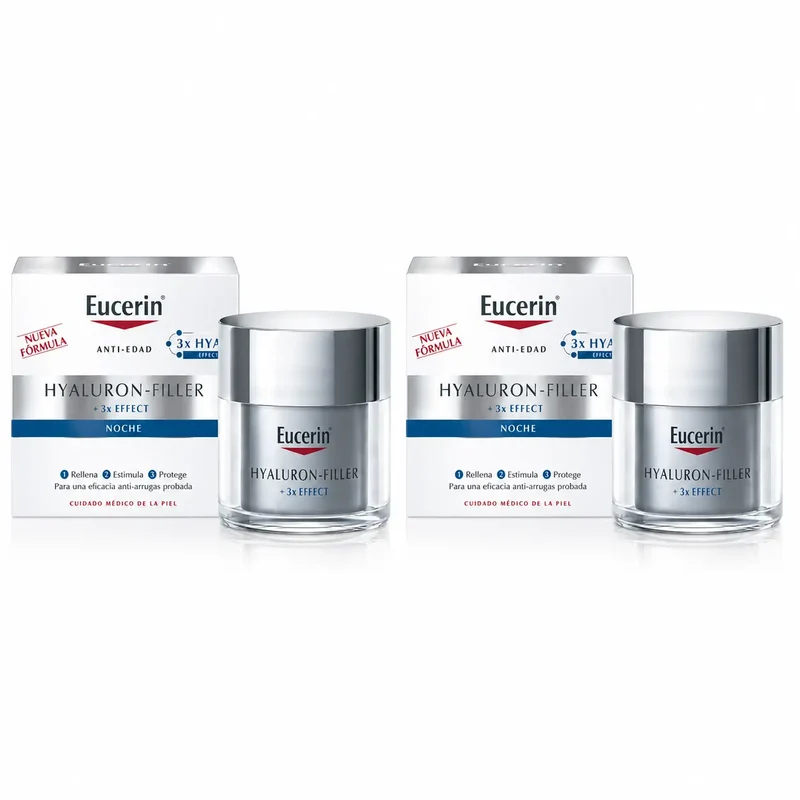 Eucerin Hyaluron Facial Filler 3X Effect Noche 50Ml , pack 2