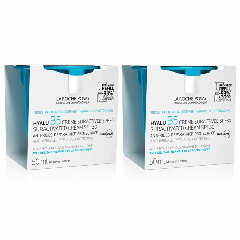 La Roche Posay Pack La Roche Posay Hyalu B5 Suractivated Crema Spf30 Refill, 50 Ml, x2