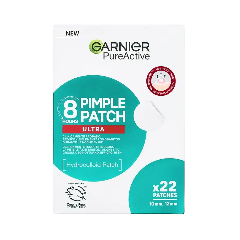 Garnier Anti-Acne Pureactive 8H Pimple Patch Ultra , 22 unidades