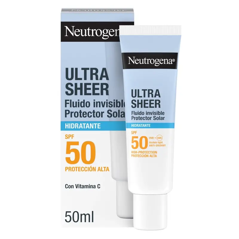 Neutrogena Ultra Sheer Fluido Invisible Hidratante Spf50, 50 ml