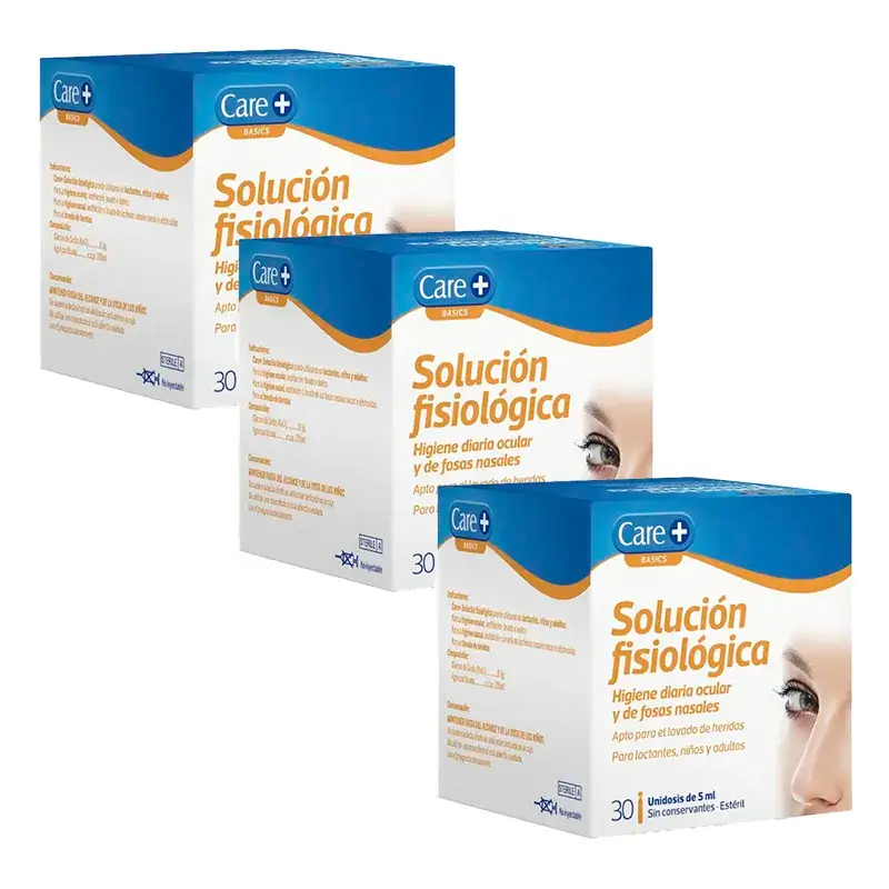 Care+ Solución Fisiológica 5Ml, Pack 3 x 30 Unidades