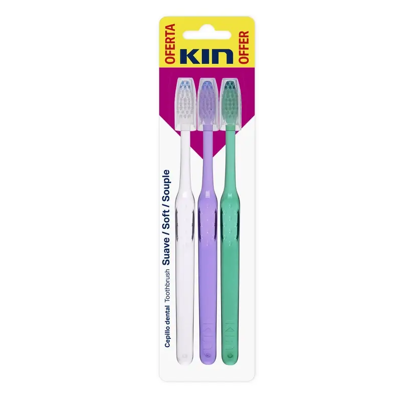 Kin Cepillo Dental Soft, 3 ud
