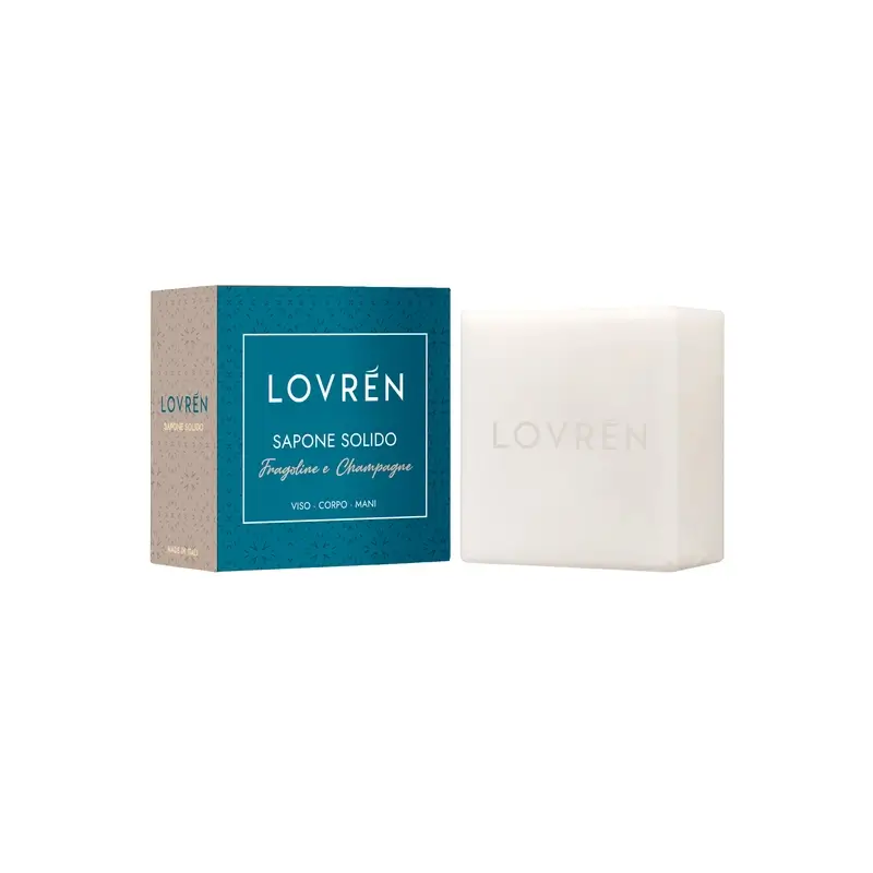 Lovrén Jabón Sólido Dermosapón Fresa Y Champán, 100 gr