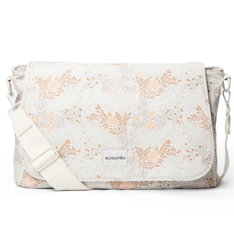 Suavinex Bolso Maternidad Bandolera Estampado Poetry Beige