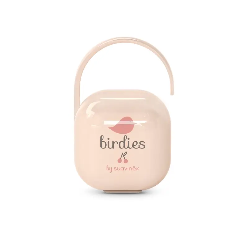 Suavinex Portachupetes +0 Meses Birdies Rosa