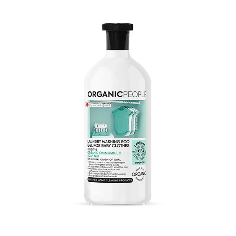 Organic People Detergente Líquido Delicado Para La Ropa De Bebé Ecológico. Organic Chamomile & Soap Nut, 1000 Ml