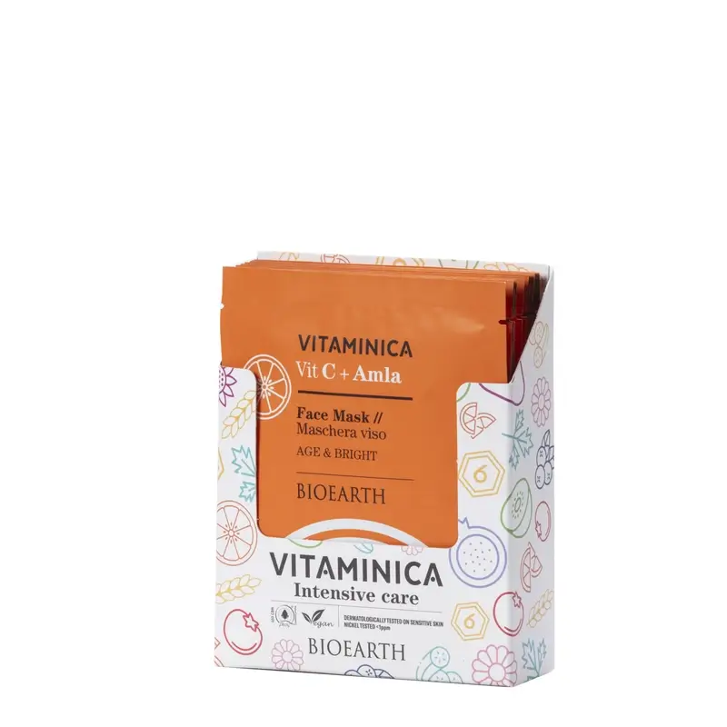 Bioearth Mascarilla Facial Vitamina C Y Amla Age And Bright, 15 ml
