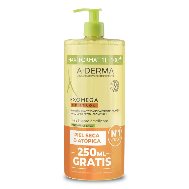 A-Derma Exomega Control Aceite Limpiador Piel Atópica 1L
