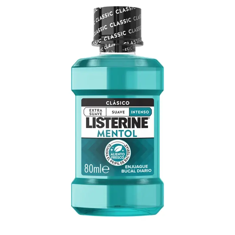 Listerine Enjuage Bucal Mentol, 80 ml