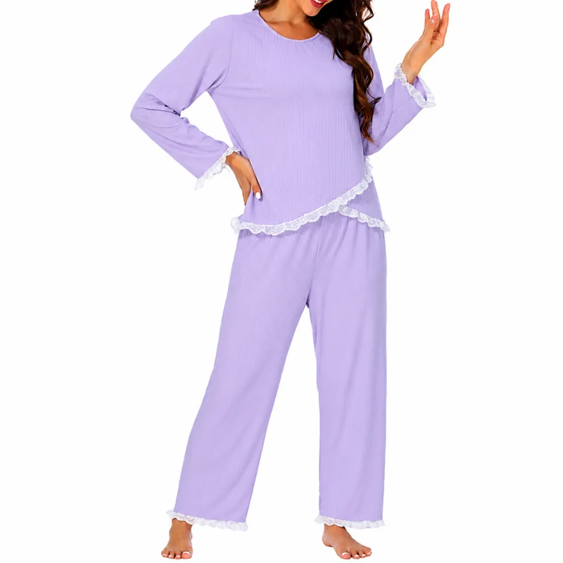 Miomu Pijama de 2 Piezas, Lavanda Real