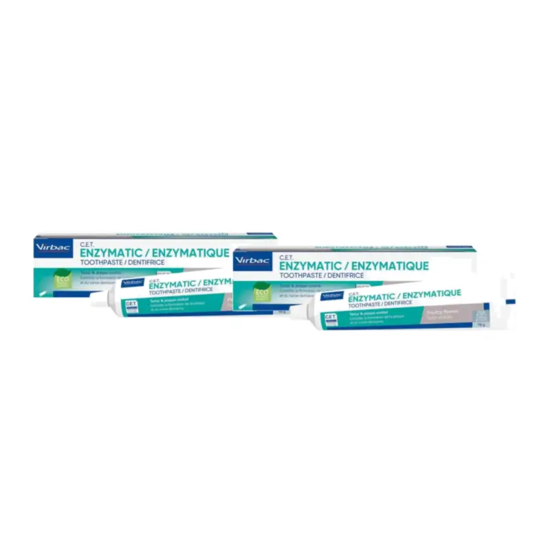 Virbac Cet Enzymatic Toothpaste, Pack of 2 x 70 g, for Pets