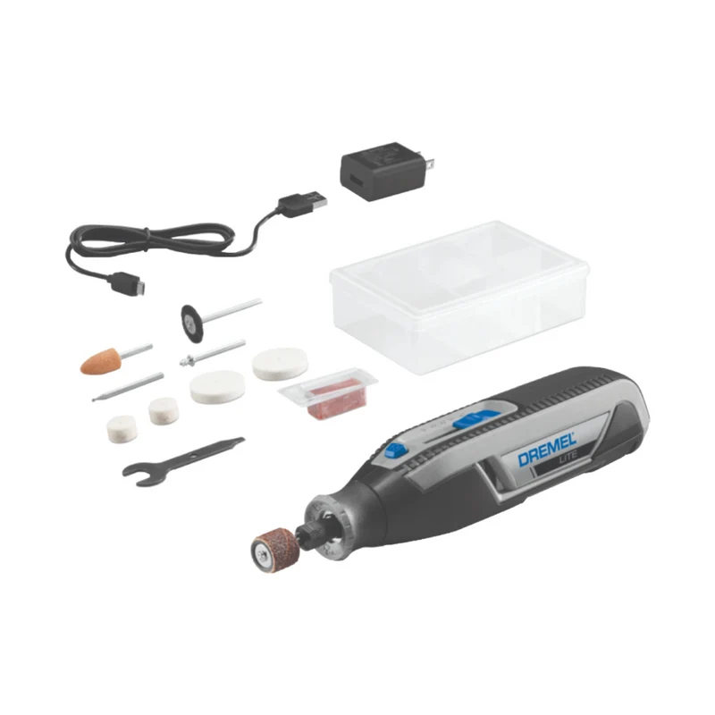 Dremel Juego Mototool Lite a Batería 4V con 10 Accesorios, 7760-N/10