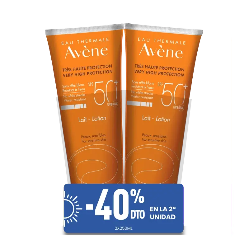 Avène Eau Thermale Milk Spf 50+ Pack 2 X 250Ml