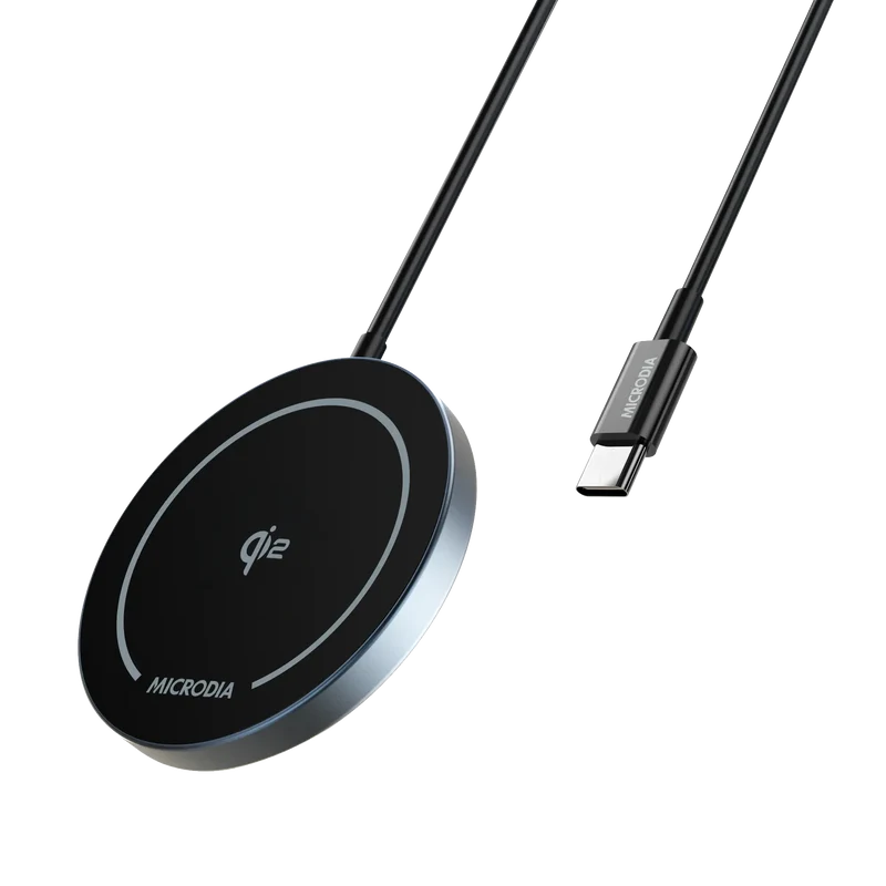 MICRODIA Base de carga inalámbrica magnética SNAPPad™ ORBIT Qi2 de 15 W