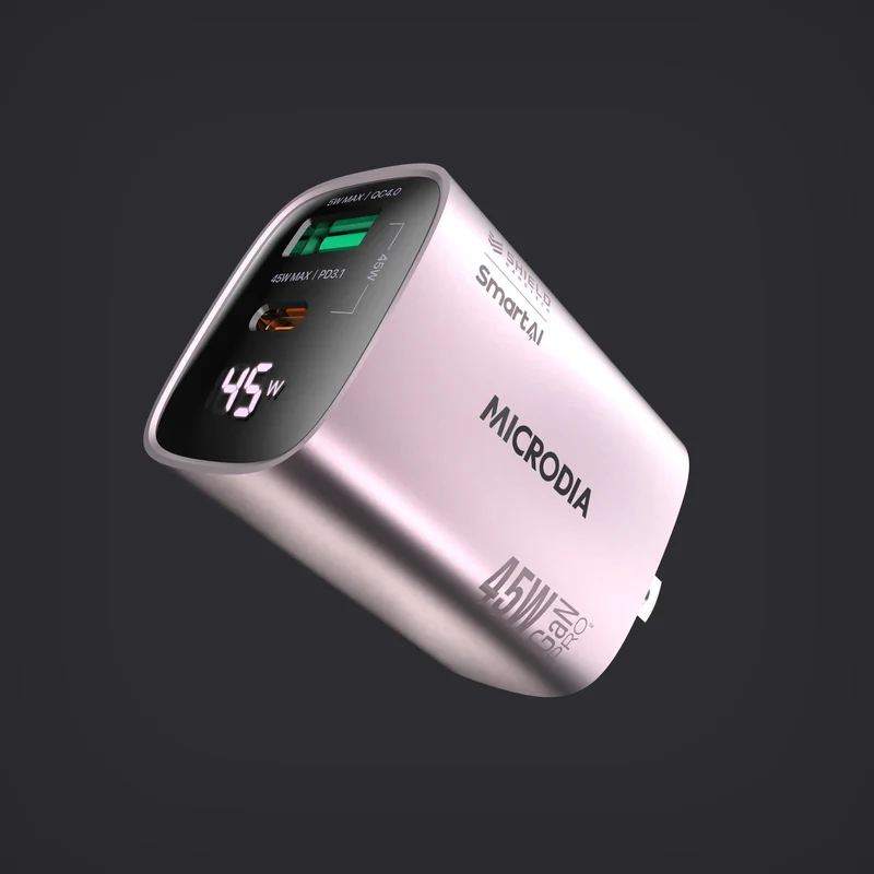 SMARTCube™ 45W con pantalla de alimentación USB-C PD3.1 + USB-A