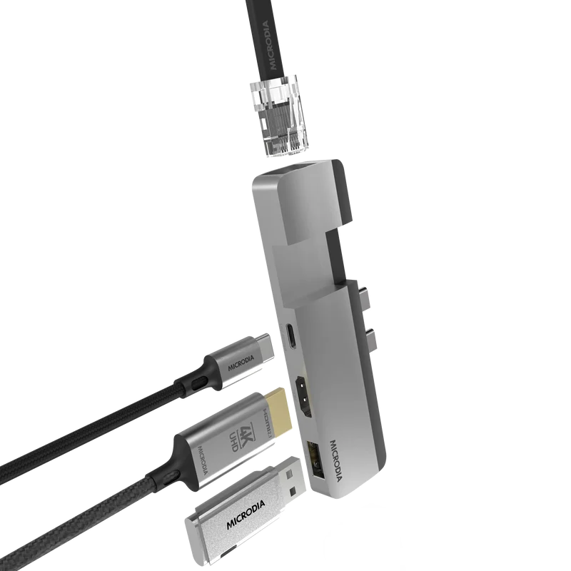 MICRODIA MAXIHub™ HUB 5 en 1 / 4 en 1 para MacBook