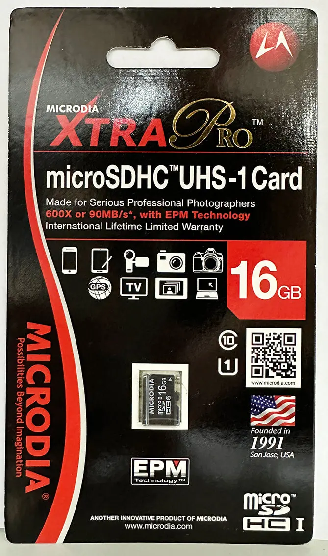 MICRODIA Tarjeta SDHC UHS-1 XTRA Pro™ de 16 GB