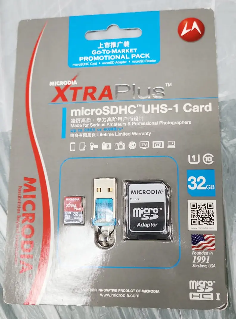 MICRODIA Tarjeta Micro SDHC UHS-1 XTRA Plus™ de 32 GB + USB + adaptador