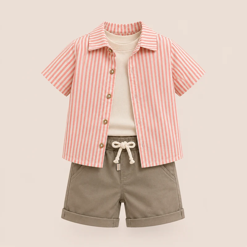 -⭕️ CONJUNTO 3 PIEZAS- JOY BABY - NARANJA