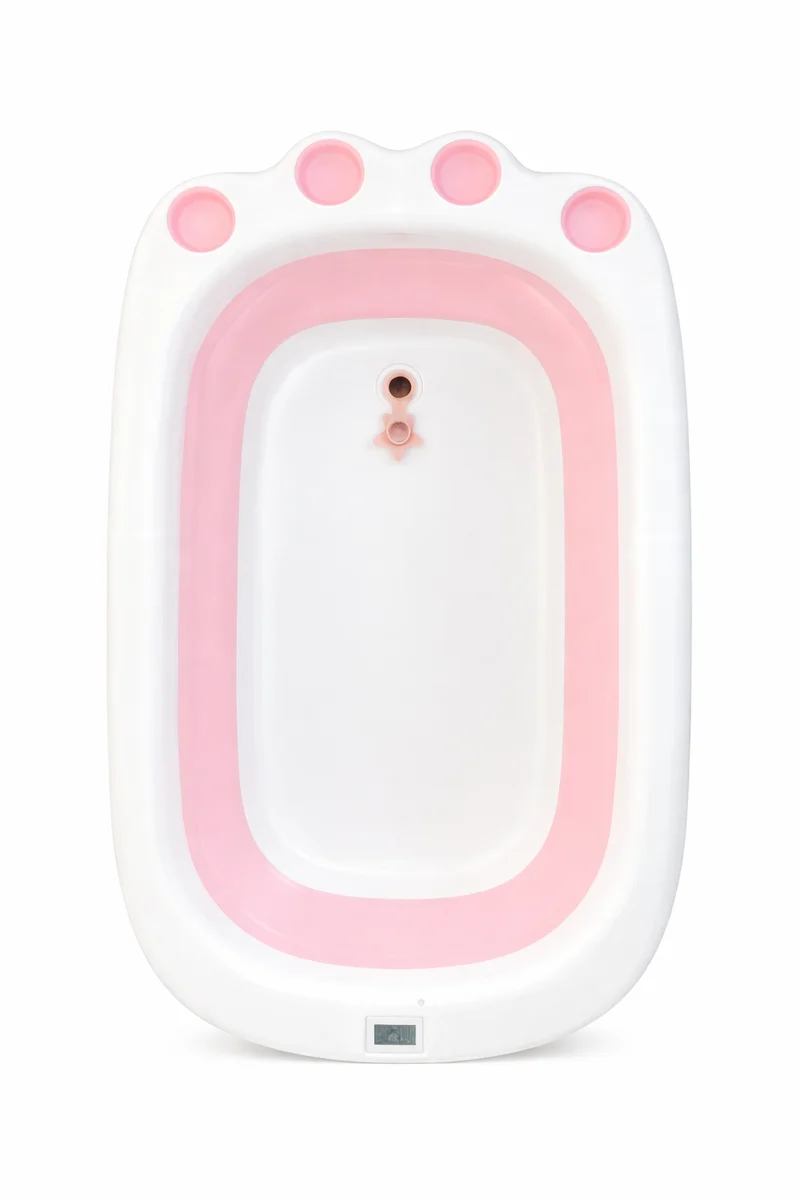 ⭕️BAÑERA PLEGABLE HUELLA ROSADA