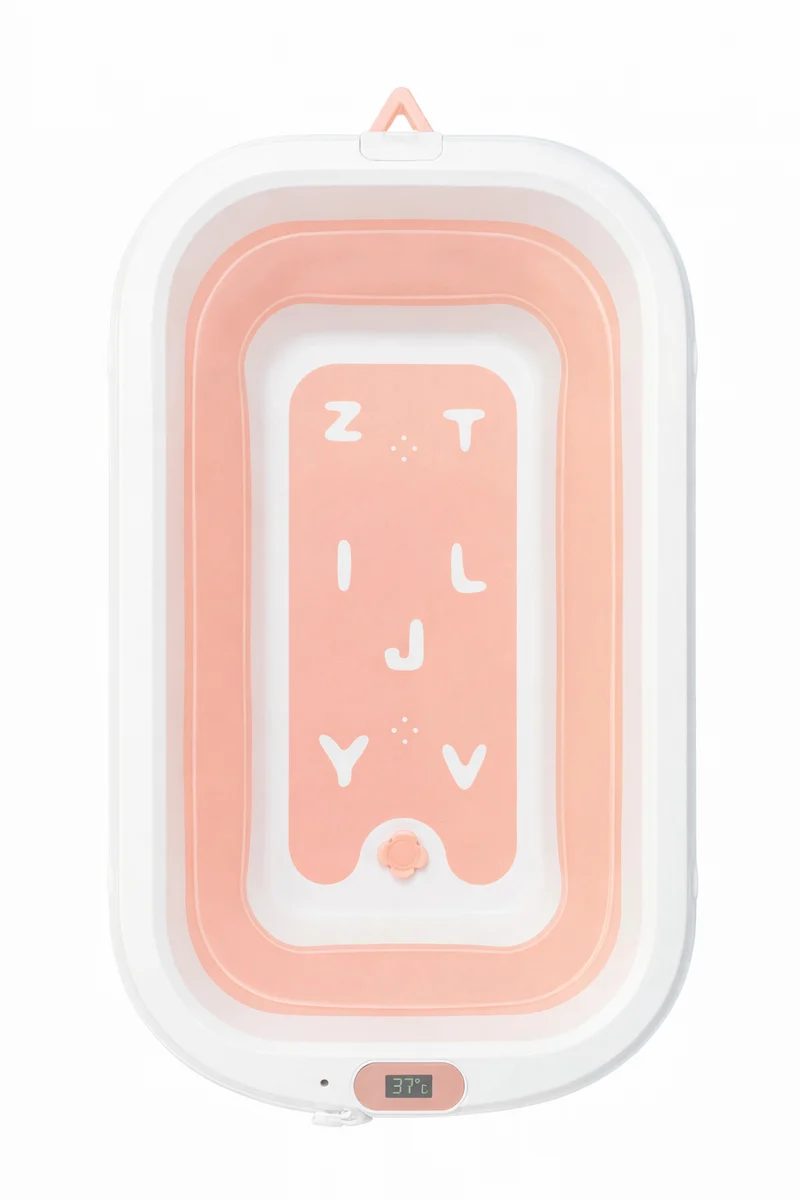⭕️BAÑERA PLEGABLE LETRAS SALMÓN